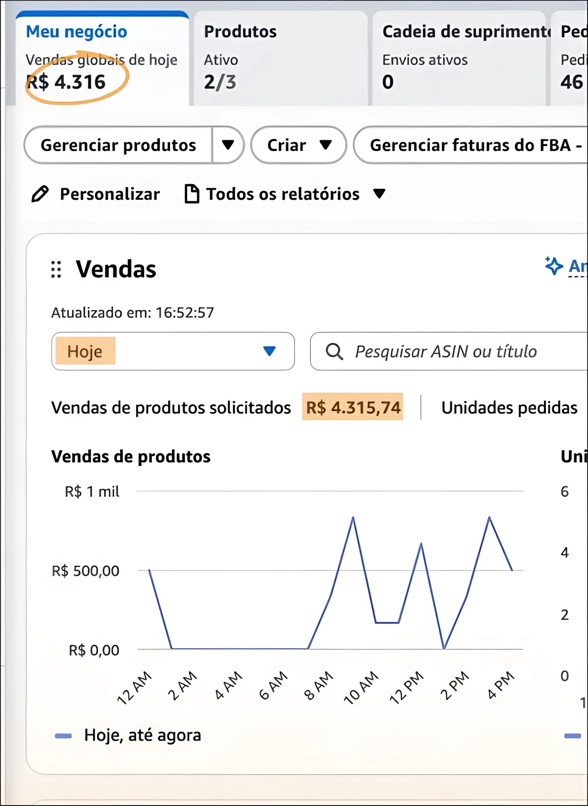 Aluno AME: R$ 4.315,74 em vendas em um único dia